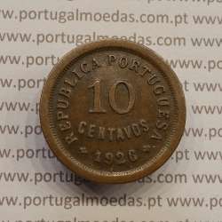 MOEDA DE DEZ CENTAVOS (10 CENTAVOS) BRONZE 1926 MBC MOEDA DE DEZ CENTAVOS (10 CENTAVOS) BRONZE 1926 MBC