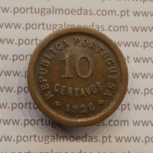 MOEDA DE DEZ CENTAVOS (10 CENTAVOS) BRONZE 1926 MBC