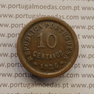 MOEDA DE DEZ CENTAVOS (10 CENTAVOS) BRONZE 1926 MBC