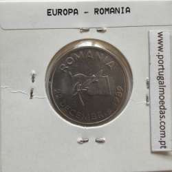 Roménia 10 Lei 1990 Aço-níquel, World Coins Romania KM 108, coin of 10 lei 1990 Nickel clad steel