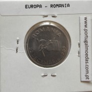 Roménia 10 Lei 1990 Aço-níquel, World Coins Romania KM 108, coin of 10 lei 1990 Nickel clad steel