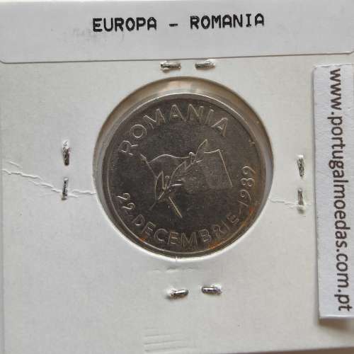 Roménia 10 Lei 1990 Aço-níquel, World Coins Romania KM 108, coin of 10 lei 1990 Nickel clad steel