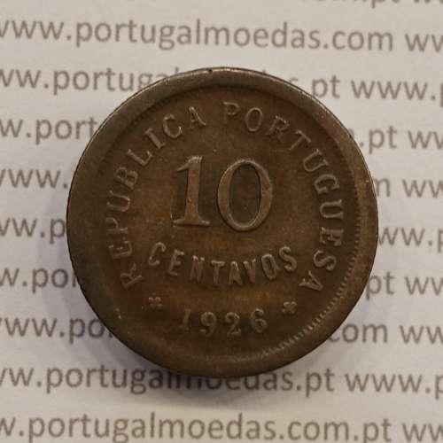 MOEDA DE DEZ CENTAVOS (10 CENTAVOS) BRONZE 1926 BC