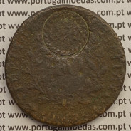 MOEDA PATACO (40 REIS) BRONZE 1847 - COM CARIMBO G.C.P. - D.MARIA II