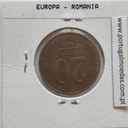 Roménia 20 Lei 1991 Aço-latão, World Coins Romania KM 109, coin of 20 lei 1991 Brass plated steel