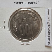 Roménia 100 Lei 1991 Aço- Níquel, World Coins Romania KM 111, coin of 100 lei 1991 Nickel plated steel