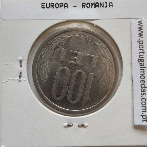 Roménia 100 Lei 1994 Aço- Níquel, World Coins Romania KM 111, coin of 100 lei 1994 Nickel plated steel