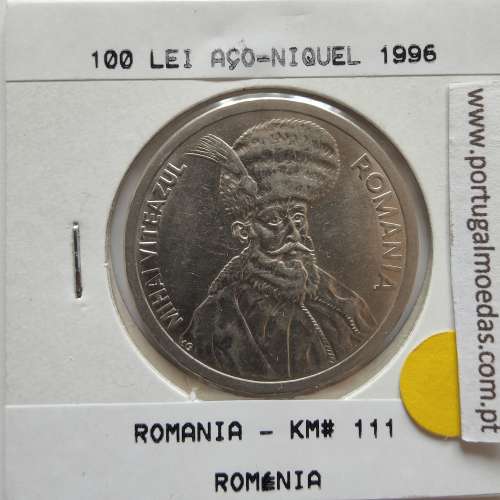 Roménia 100 Lei 1996 Aço- Níquel, World Coins Romania KM 111, coin of 100 lei 1996 Nickel plated steel
