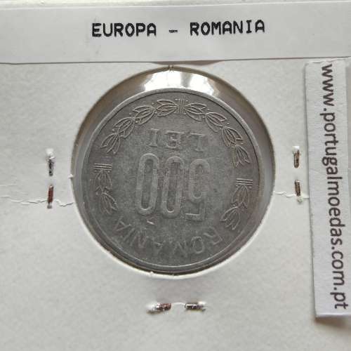 Roménia 500 Lei 1999 Alumínio, World Coins Romania KM 145, coin of 500 lei 1999 Aluminium