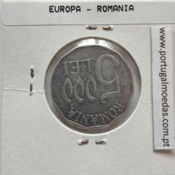 Roménia 5000 Lei 2002 Alumínio, World Coins Romania KM 158, coin of 5000 lei 2002 Aluminium
