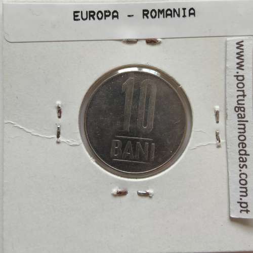 Roménia 10 Bani 2007 Aço-níquel, World Coins Romania KM 191, coin of 10 bani 2007 Nickel plated steel