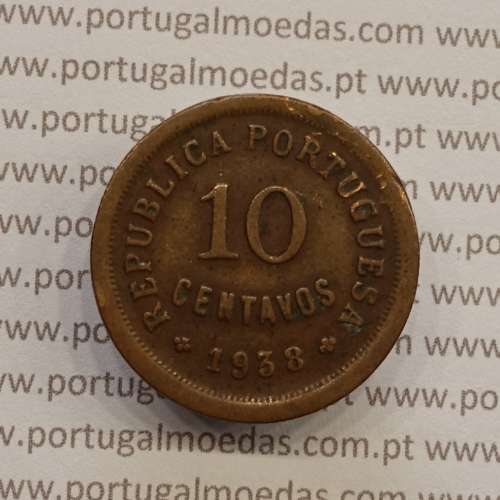 MOEDA DE DEZ CENTAVOS (10 CENTAVOS) BRONZE 1938 MBC