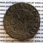 Real de Três e Meia Libras de D. João I 1385-1433, "L" Lisboa, legenda: ☩IHNS⦂DEI⦂GRA⦂REX⦂PO⦂ETAL / ☩ADIVTORIVN⦂NOSTRVM⦂