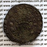 Real de Dez Soldos de D. João I 1385-1433, "P" Porto, cruz de Aviz no inicio da legenda, código  A. Gomes J1.46.10
