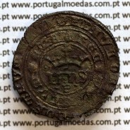 Real de Dez Soldos de D. João I 1385-1433, "P" Porto, cruz de Aviz no inicio da legenda, código  A. Gomes J1.46.10