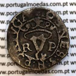 Portugal, silver coin of Vintém of D. João III 1521-1557, rare thype of (R-L / P-O ) mint Porto, ✥IOANES:3:R:PORTVGA /✥IOANES:3: