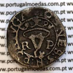 Vintém ou 20 reais prata de D. João III 1521-1557, Rara (R-L / P-O) Porto, Legenda: ✥IOANES:3:R:PORTVGA /✥IOANES:3:REI:PO: