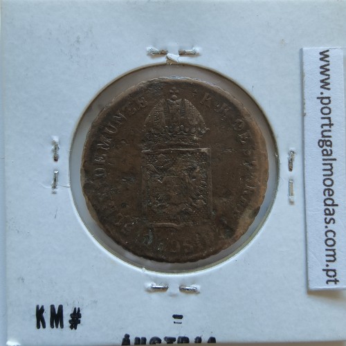 Áustria 1 Kreuzer 1816-A cobre, World Coins Áustria  KM 2113, coin of 1 Kreuzer 1816 Copper