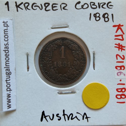 Áustria 1 Kreuzer 1860-E cobre, World Coins Áustria  KM 2186, coin of 1 Kreuzer 1816 Copper