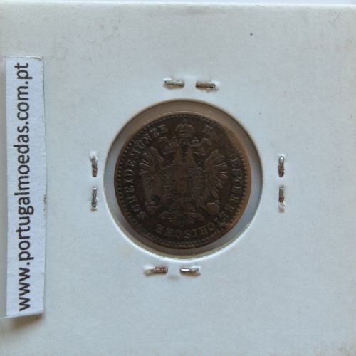 Áustria 1 Kreuzer 1860-E cobre, World Coins Áustria  KM 2186, coin of 1 Kreuzer 1816 Copper