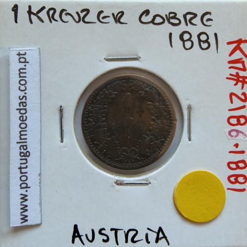 Áustria 1 Kreuzer 1860-E cobre, World Coins Áustria  KM 2186, coin of 1 Kreuzer 1816 Copper