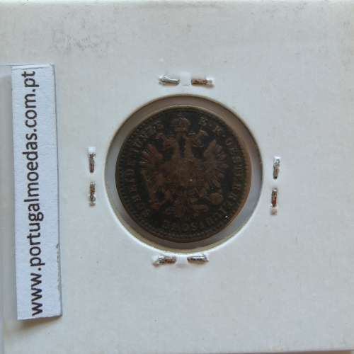 Áustria 1 Kreuzer 1881 cobre, World Coins Áustria  KM 2186, coin of 1 Kreuzer 1881 Copper