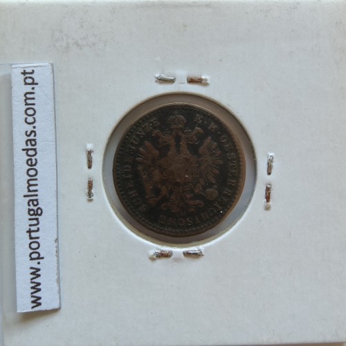 Áustria 1 Kreuzer 1860-E cobre, World Coins Áustria  KM 2186, coin of 1 Kreuzer 1816 Copper