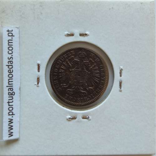 Áustria 1 Kreuzer 1885 cobre, World Coins Áustria  KM 2187, coin of 1 Kreuzer 1885 Copper