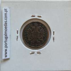 Áustria 1 Kreuzer 1885 cobre, World Coins Áustria  KM 2187, coin of 1 Kreuzer 1885 Copper