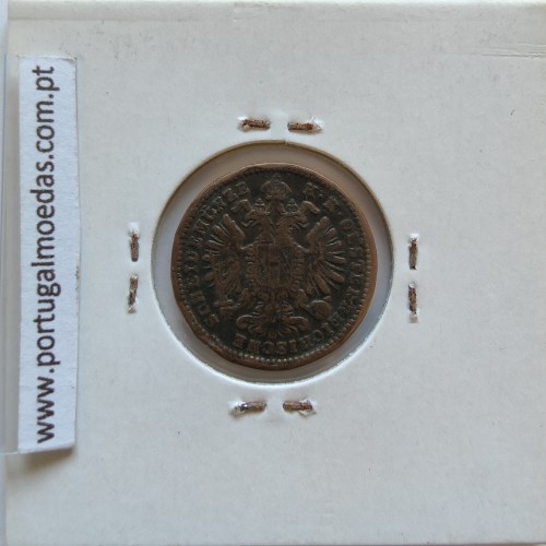 Áustria 1 Kreuzer 1885 cobre, World Coins Áustria  KM 2187, coin of 1 Kreuzer 1885 Copper