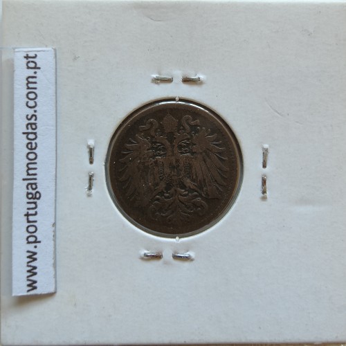 Áustria 2 Heller 1895 cobre, World Coins Áustria  KM 2801, coin of 2 heller 1895 Copper
