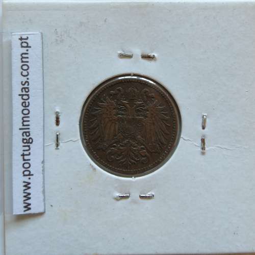 Áustria 2 Heller 1897 cobre, World Coins Áustria  KM 2801, coin of 2 heller 1897 Copper