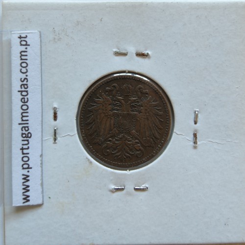 Áustria 2 Heller 1897 cobre, World Coins Áustria  KM 2801, coin of 2 heller 1897 Copper
