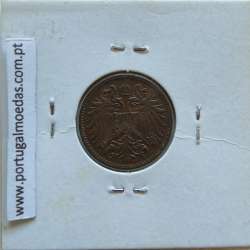 Áustria 2 Heller 1897 cobre, World Coins Áustria  KM 2801, coin of 2 heller 1897 Copper