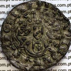 Portugal billon coin, Real Branco D. João I (1385-1433), Hidden signal on the left, ✠ADIVTORIVm✿nOSTRVm✿QV✿F€€CIT✿C€€LLVm✿€✿