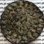 Real Branco em bolhão de D. João I (1385-1433), "L" Lisboa, Sinal oculto à Esquerda, ✠ADIVTORIVm✿nOSTRVm✿QV✿F€€CIT✿C€€LLVm✿€✿