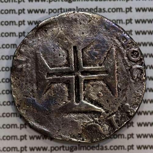 Meio Cruzado prata D. João IV 1640-1656, Lisboa, 200 Réis prata Legenda ✤IOANNES IIII DG REX PORTVGALIE / ✤IN.HOC.SIGNO.VINCES