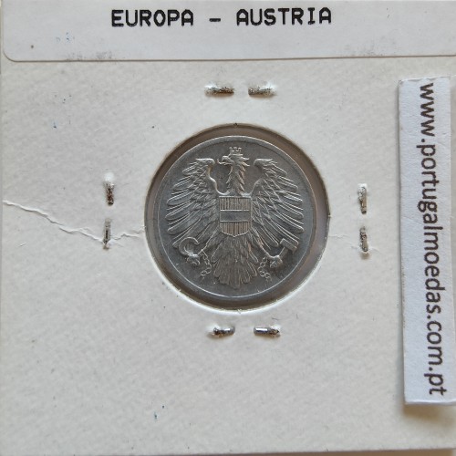 Áustria 2 Groschen 1950 Aluminio, World Coins Austria KM 2876, coin of 2 groschen 1950 Aluminium