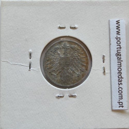 Áustria 2 Groschen 1950 Aluminio, World Coins Austria KM 2876, coin of 2 groschen 1950 Aluminium