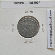 Áustria 2 Groschen 1952 Alumínio, World Coins Austria KM 2876, coin of 2 groschen 1952 Aluminium