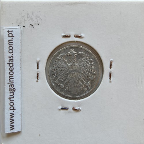 Áustria 2 Groschen 1952 Alumínio, World Coins Austria KM 2876, coin of 2 groschen 1952 Aluminium
