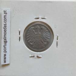Áustria 2 Groschen 1954 Alumínio, World Coins Austria KM 2876, coin of 2 groschen 1954 Aluminium