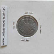 Áustria 2 Groschen 1954 Alumínio, World Coins Austria KM 2876, coin of 2 groschen 1954 Aluminium
