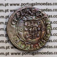 Vintém prata de D. João III 1521-1557, Não catalogada, Legenda: ✖IOANES:3:R:PORTGALI  / ☩IOANES:3:R:PORTVGAL: