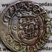 Vintém prata de D. João III 1521-1557, Não catalogada, Legenda: ✖IOANES:3:R:PORTGALI  / ☩IOANES:3:R:PORTVGAL: