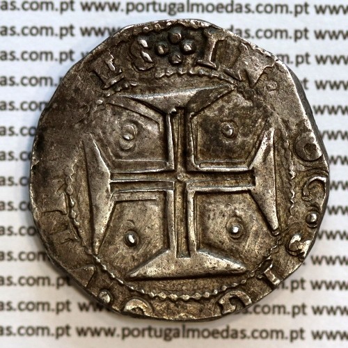 Meio Cruzado prata D. João IV 1640-1656, 200 Réis, Legenda ✤IOANNES IIII DG REX PORTVGALIE / ✤IN.HOC.SIGNO.VINCES, KM 49