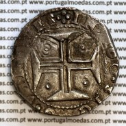 Meio Cruzado prata D. João IV 1640-1656, 200 Réis, Legenda ✤IOANNES IIII DG REX PORTVGALIE / ✤IN.HOC.SIGNO.VINCES, KM 49