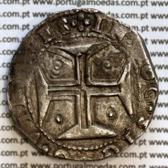 Meio Cruzado prata D. João IV 1640-1656, 200 Réis, Legenda ✤IOANNES IIII DG REX PORTVGALIE / ✤IN.HOC.SIGNO.VINCES, KM 49