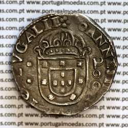 Portugal, silver coin of Half Cruzado of D. João IV 1640-1656, 200 Réis, ✤IOANNES IIII DG REX PORTVGALIE / ✤IN.HOC.SIGNO.VINCES