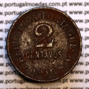 Portugal, iron coin of 2 centavos 1918, 2 centavos 1918 iron of portuguese republic, (VF+/XF), World Coins Portugal KM#567